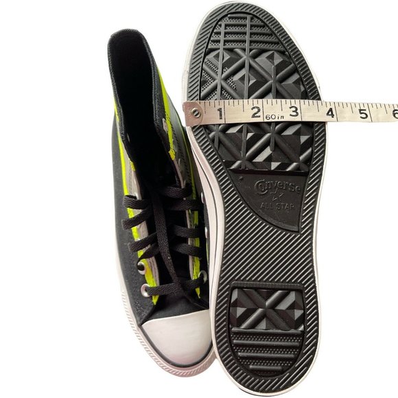 UNISEX SNEAKERS M6.5 W8.5 Converse SHOE Hi-Vis Chuck Taylor All Star Black Lemon main image 7